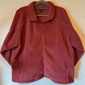 Women’s Cabelas Polartec Collar Pink Fleece Jacket 2 XL Regular 2 Zipper Pockets